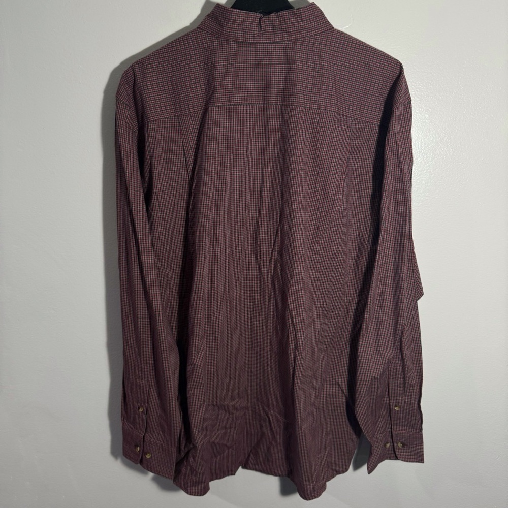 Dockers Red Long Sleeve Button Down Shirt 100% Cotton Size L - Picture 3 of 7
